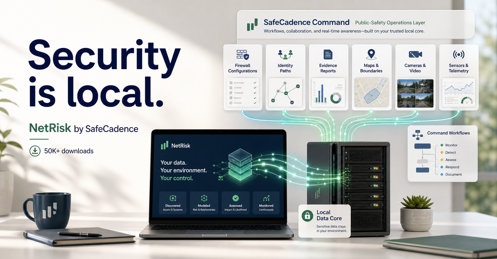 SafeCadence NetRisk local-first security banner